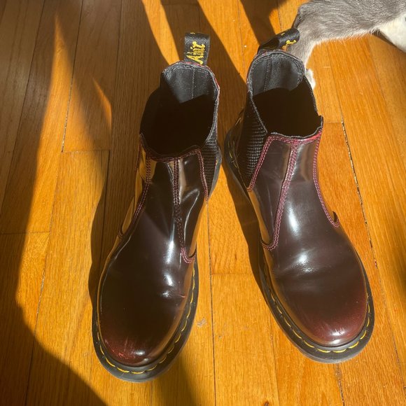 Cherry Red Dr. Martens 2976 Chelsea Boots - Picture 6 of 6